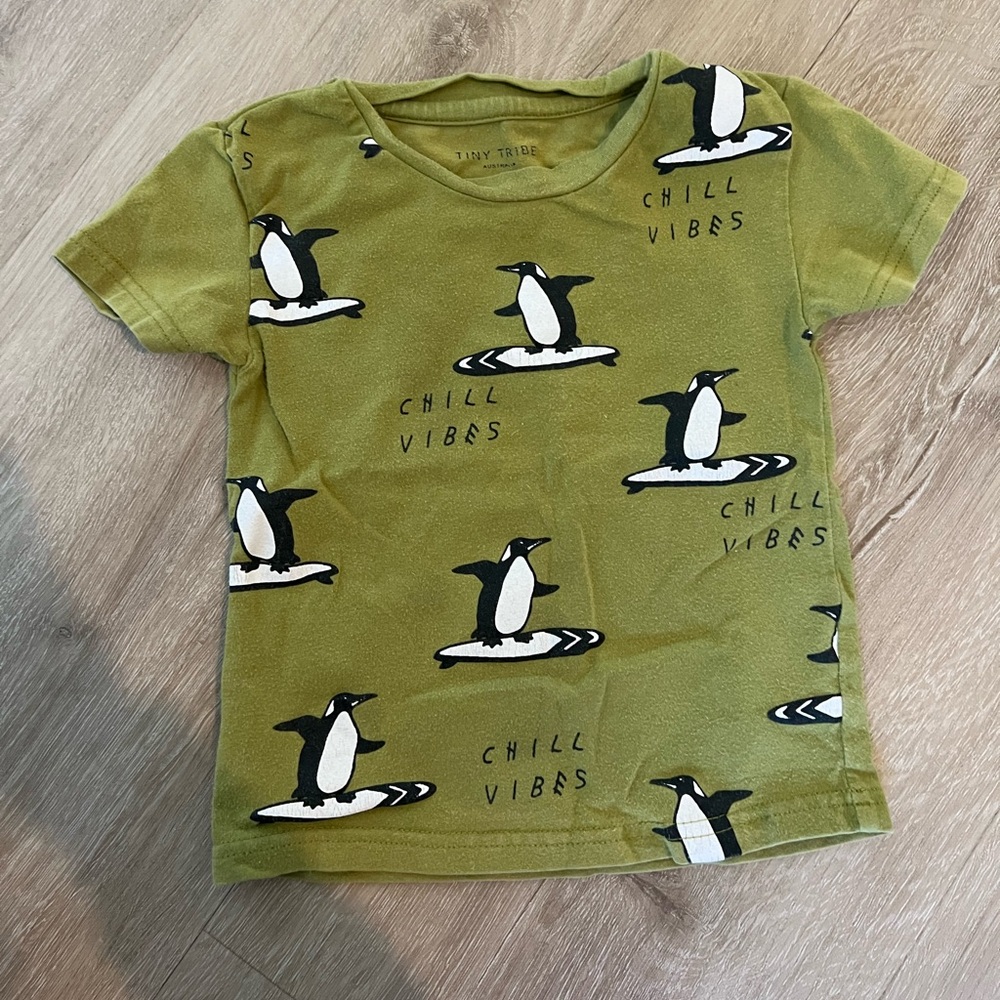 Tiny Tribe 🐧toddler boys kids T-shirt size 2t